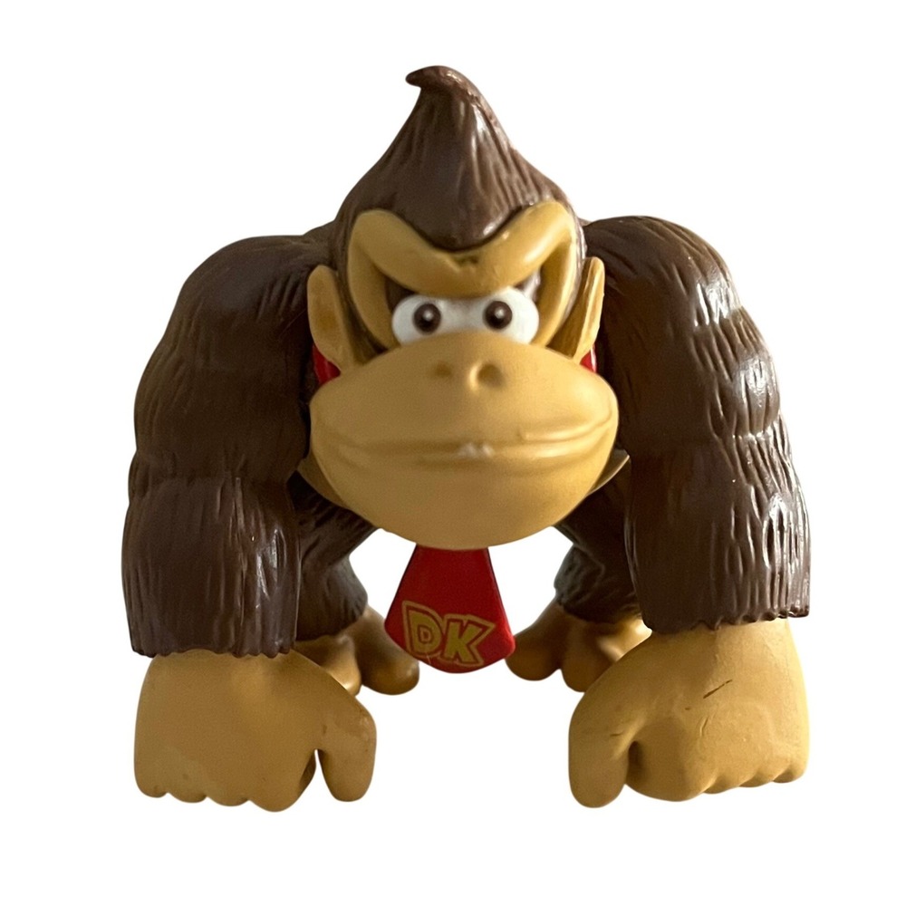 Nintendo Donkey‎ Kong DK Action Figure Brown Gorilla Red Tie Collectible Toy